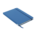 Libreta reciclada personalizada barata A5 hojas a rayas RPET color azul real