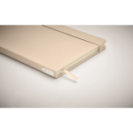 Libreta reciclada personalizada barata A5 hojas a rayas RPET vista fotografía quinta vista