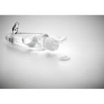 Gel de manos personalizable con mosquetón para publicidad 30ml color transparente vista fotografía cuarta vista