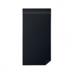 Toallas con logo de algodón orgánico absorbente Cotton Medium color negro segunda vista