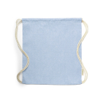 Mochila de cuerdas de algodón reciclado 120 gr/m2 Recycled Cotton color azul claro primera vista