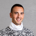 Braga de cuello personalizada antibacteriana de poliéster elástico tercera vista