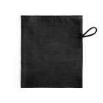 Portamascarillas de tela personalizada transpirable con elástico Sack color negro primera vista