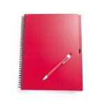 Libreta reciclada color llamativo con boli A4 hojas lisas ECOriginal color rojo primera vista