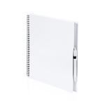 Libreta reciclada color llamativo con boli A4 hojas lisas ECOriginal color blanco primera vista