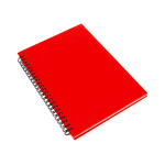 Libretas de tapas rígidas de cartón reciclado A5 hojas a rayas GreenGo color rojo primera vista