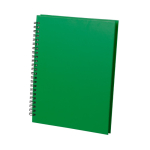 Libretas de tapas rígidas de cartón reciclado A5 hojas a rayas GreenGo color verde primera vista