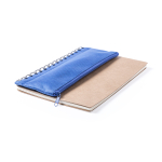 Libreta con estuche y accesorios de escritura A5 hojas lisas Colorcase color azul tercera vista