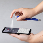 Bolígrafo pulverizador higiénico a color tinta azul Droplet Colors quinta vista