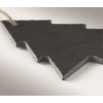 Árbol colgante de pizarra para adorno de Navidad Xmas Tree color negro vista fotografía