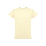 Camisetas publicitarias baratas de algodón cardado 150 g/m2 THC Luanda color marfil primera vista