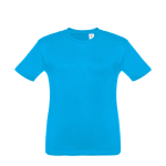 Camiseta personalizada para niños barata algodón 150 g/m2 THC Quito color azul cian