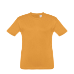 Camiseta personalizada para niños barata algodón 150 g/m2 THC Quito color amarillo oscuro