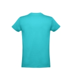 Camiseta promocional para niños en algodón 190 g/m2 THC Ankara Kids WH color turquesa tercera vista