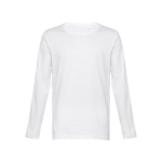 Camisetas de manga larga unisex de algodón 150 g/m2 THC Bucharest color blanco primera vista