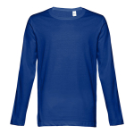 Camisetas de manga larga unisex de algodón 150 g/m2 THC Bucharest color azul real primera vista