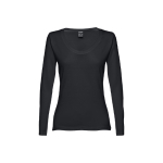 Camisetas de publicidad para mujer en algodón 150 g/m2 THC Bucharest color negro primera vista