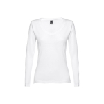 Camiseta de publicidad para mujer en algodón 150 g/m2 THC Bucharest color blanco primera vista