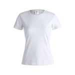 Camisetas con logotipo para mujer de algodón 150 g/m2 Keya color blanco segunda vista