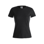 Camisetas de propaganda para mujer de 100% algodón 180 g/m2 Keya color negro primera vista