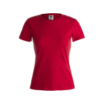 Camisetas de propaganda para mujer de 100% algodón 180 g/m2 Keya color rojo segunda vista