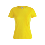 Camisetas de propaganda para mujer de 100% algodón 180 g/m2 Keya color amarillo primera vista