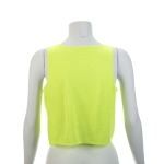 Camiseta de tirantes para mujer de poliéster 130 g/m2 color amarillo fluorescente cuarta vista
