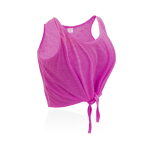 Camiseta de tirantes para mujer de poliéster 130 g/m2 color fucsia fluorescente primera vista