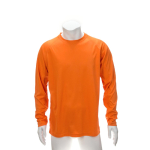 Camiseta técnica de manga larga de poliéster 135 g/m2 MKT Maik color naranja tercera vista