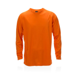 Camiseta técnica de manga larga de poliéster 135 g/m2 MKT Maik color naranja primera vista
