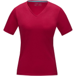 Camiseta propaganda para mujer algodón orgánico 200 g/m2 Elevate NXT color rojo segunda vista frontal