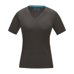 Camiseta propaganda para mujer algodón orgánico 200 g/m2 Elevate NXT color gris oscuro segunda vista frontal