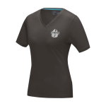 Camiseta propaganda para mujer algodón orgánico 200 g/m2 Elevate NXT color gris oscuro vista impresión serigrafía