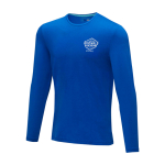 Camiseta de algodón orgánico suave para eventos 200 g/m2 Elevate NXT color azul vista impresión serigrafía