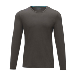 Camiseta de algodón orgánico suave para eventos 200 g/m2 Elevate NXT color gris oscuro segunda vista frontal