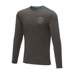 Camiseta de algodón orgánico suave para eventos 200 g/m2 Elevate NXT color gris oscuro vista impresión serigrafía
