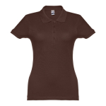 Polo para mujer de algodón en diversos colores 195 g/m2 THC Eve color marrón