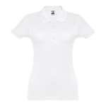 Polo para mujer de algodón en diversos colores 195 g/m2 THC Eve color blanco