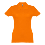 Polo para mujer de algodón en diversos colores 195 g/m2 THC Eve color naranja