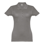 Polo para mujer de algodón en diversos colores 195 g/m2 THC Eve color gris oscuro