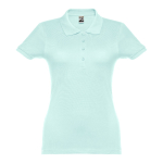 Polo para mujer de algodón en diversos colores 195 g/m2 THC Eve color verde menta