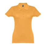 Polo para mujer de algodón en diversos colores 195 g/m2 THC Eve color amarillo oscuro primera vista
