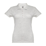 Polo para mujer de algodón en diversos colores 195 g/m2 THC Eve color gris claro jaspeado primera vista