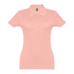Polo para mujer de algodón en diversos colores 195 g/m2 THC Eve color salmón primera vista