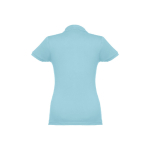 Polo para mujer de algodón en diversos colores 195 g/m2 THC Eve color azul pastel segunda vista