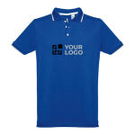 Polo con logotipo de corte slim fit de algodón 210 g/m2 THC Rome vista principal