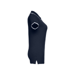 Polos personalizados para mujer bicolor de algodón 210 g/m2 THC Rome color azul marino tercera vista