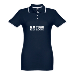 Polos personalizados para mujer bicolor de algodón 210 g/m2 THC Rome vista principal