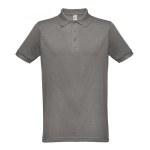 Polos con logo a todo color de algodón y poliéster 200 g/m2 THC Berlin color gris oscuro