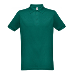 Polos con logo a todo color de algodón y poliéster 200 g/m2 THC Berlin color verde oscuro